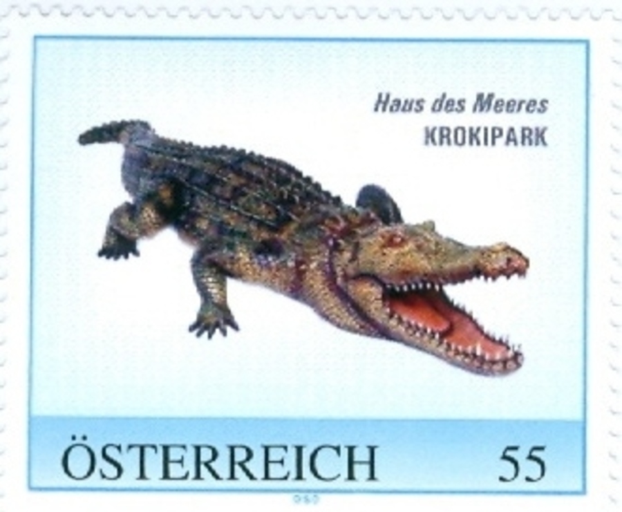 Briefmarke Krokodil