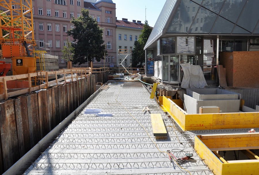 Die Baugrube ist geschlossen - jetzt kommt der Bet