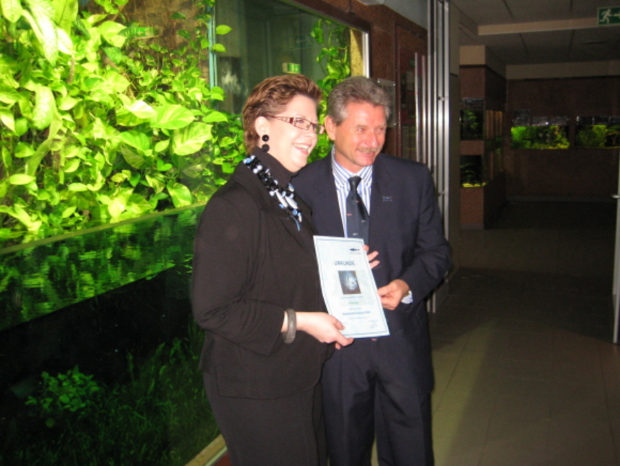 Christine Marek with Dr. Michael Mitic
