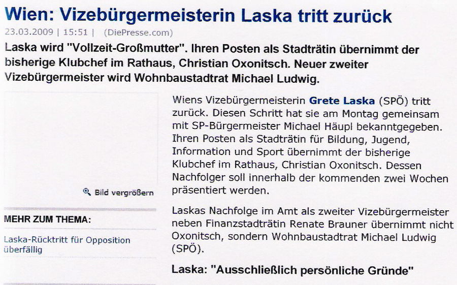 Die Presse berichtete: