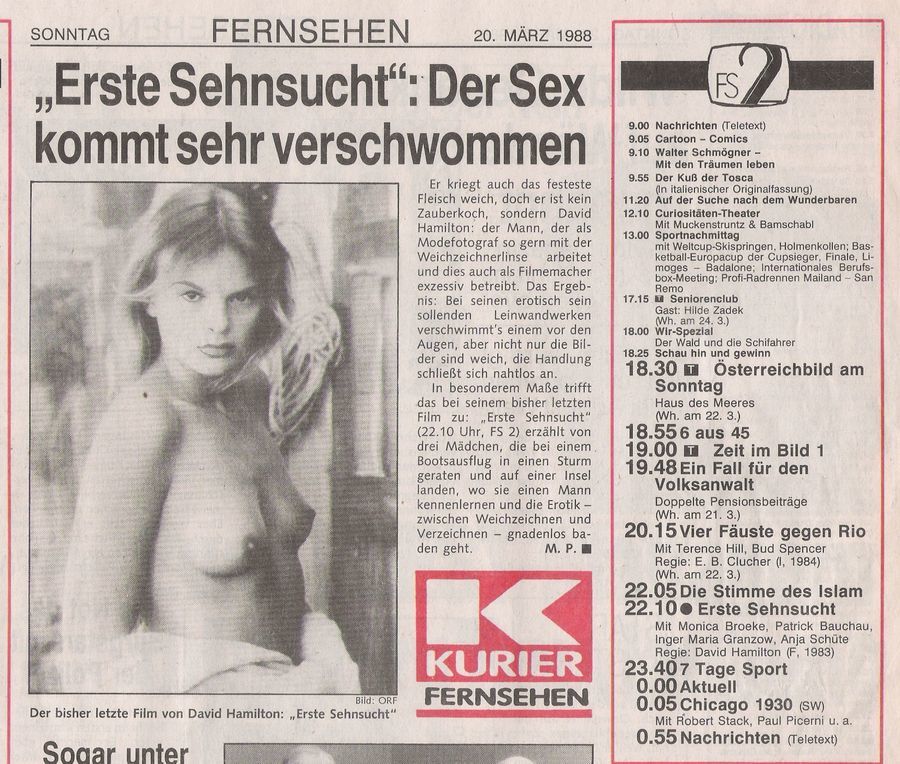 Bitte beachten Sie nur die Programmanzeige