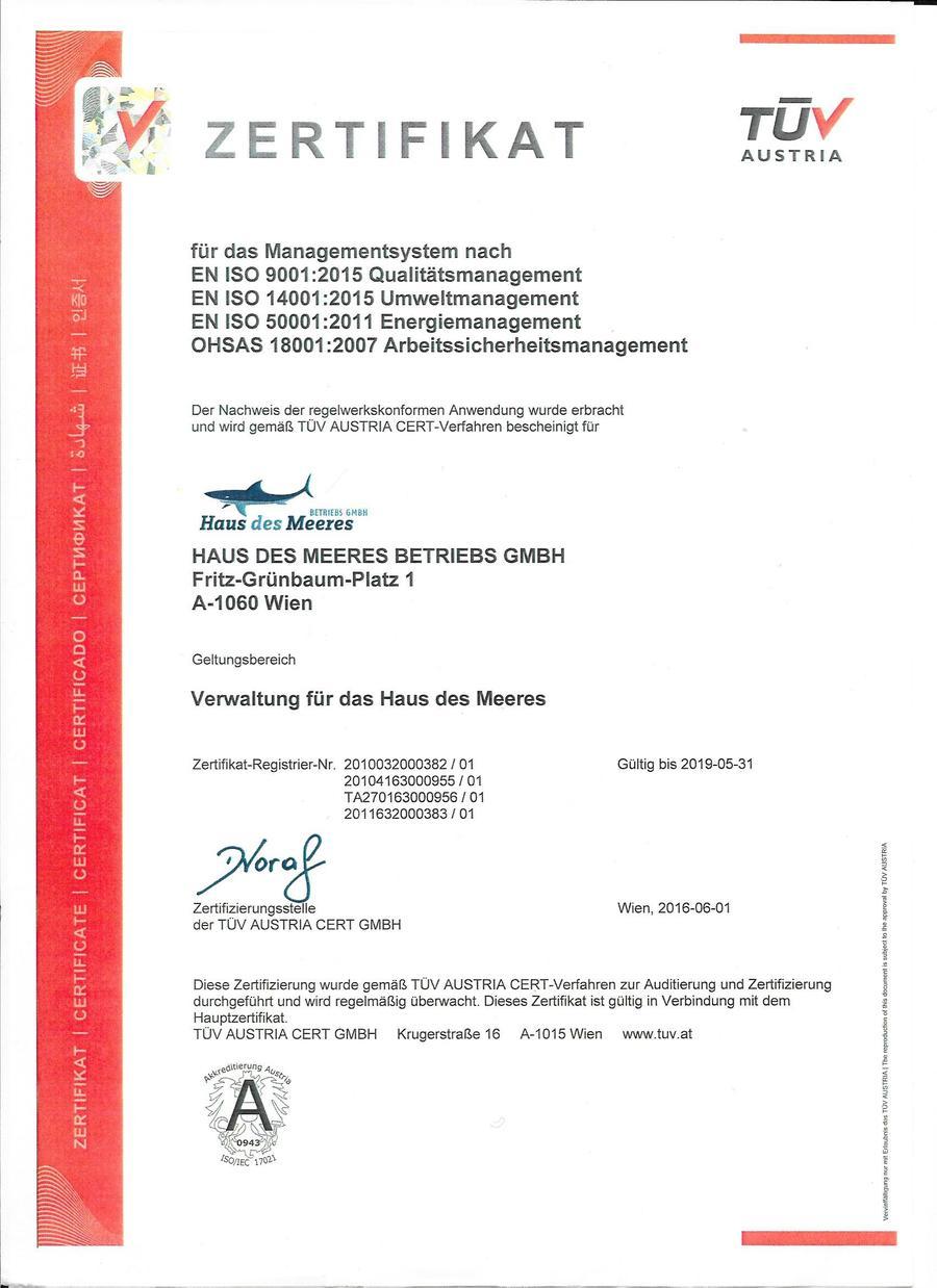 Diese Zertifikate hat auch die ZOO GmbH erhalten u