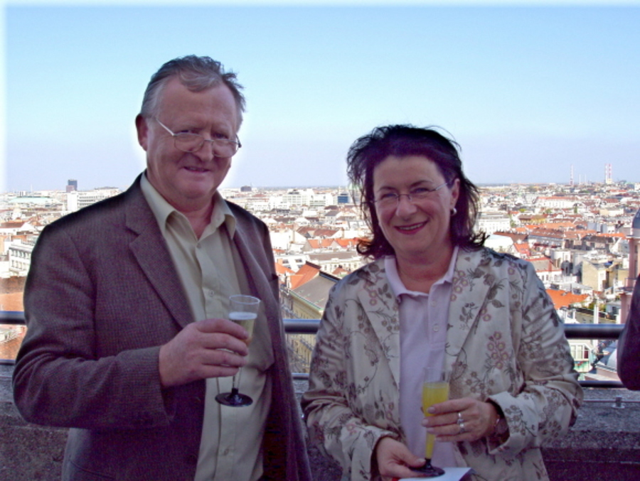 Auf "unserer" Terrasse mit BzVst. Renate Kaufmann