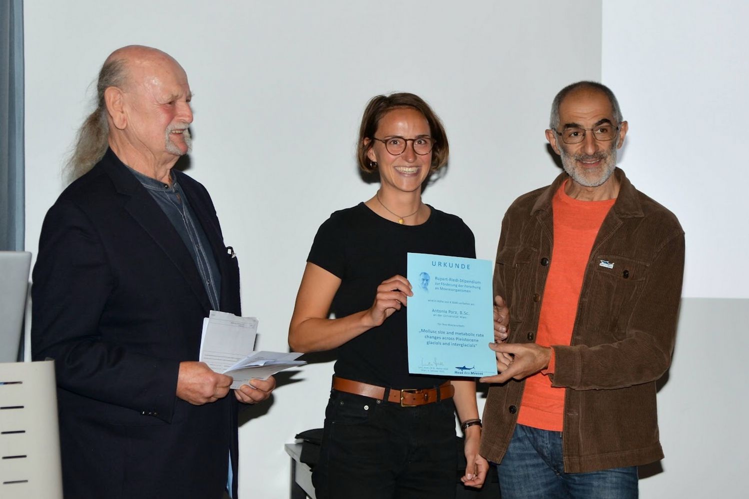 Verleihung der Forschungspreise durch Univ. Prof. 