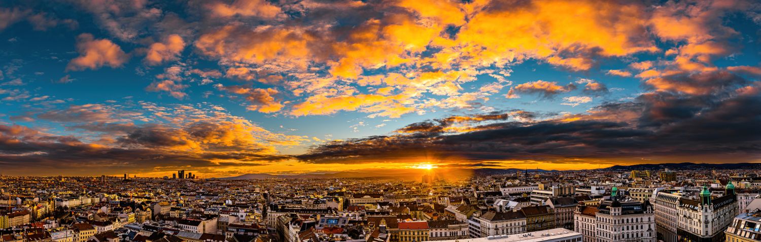 Aussicht bei Sonnenuntergang vom Haus des Meeres