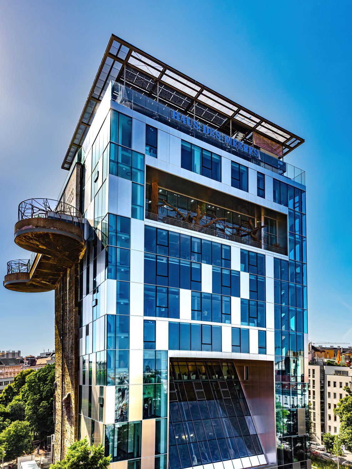 Haus des Meeres in neuer Form mit dem 2020 errichtetn gläsernen Zubau